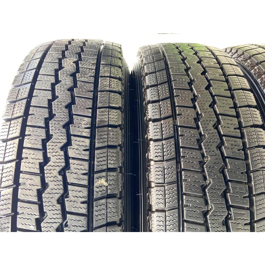 訳あり　値下げして再出品　ダンロップスタッドレス165R13 6PR 4本セット DUNLOP（ダンロップ） 中古タイヤ スタッドレスタイヤ ホイールセット
