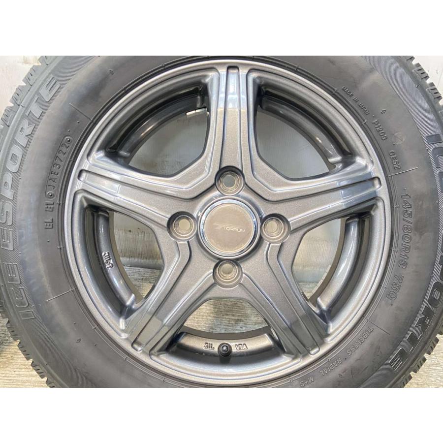中古タイヤ スタッドレスタイヤ ホイールセット 4本セット 145/80R13 