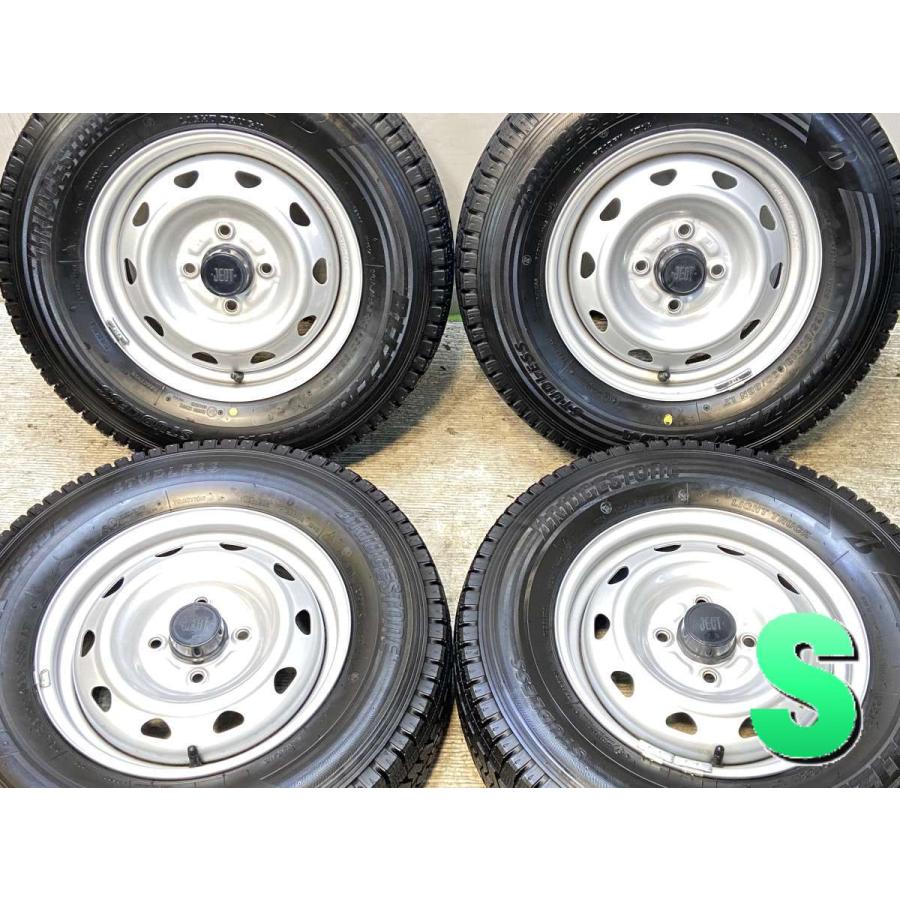 中古タイヤ スタッドレスタイヤ ホイールセット 4本セット 165/80R13 90/88LT 　 JECT E4 13x4.5  100-4穴 ブリヂストン ブリザック VL10A | BRIDGESTONE