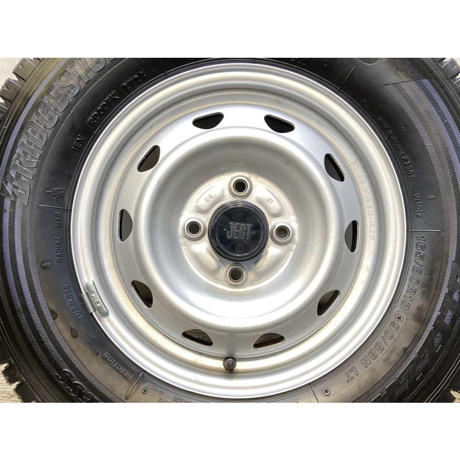 中古タイヤ スタッドレスタイヤ ホイールセット 4本セット 165/80R13 90/88LT 　 JECT E4 13x4.5  100-4穴 ブリヂストン ブリザック VL10A | BRIDGESTONE | 04