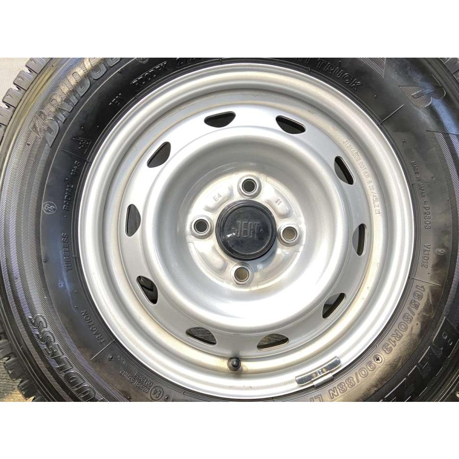 中古タイヤ スタッドレスタイヤ ホイールセット 4本セット 165/80R13 90/88LT 　 JECT E4 13x4.5  100-4穴 ブリヂストン ブリザック VL10A | BRIDGESTONE | 06