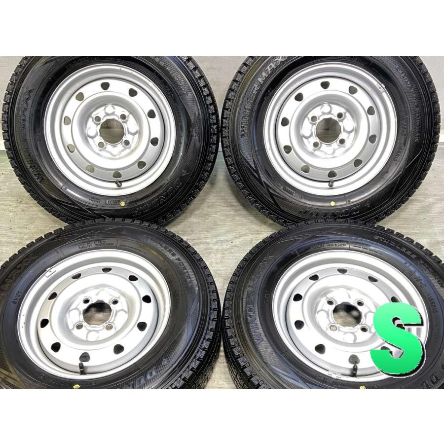 ダンロップ　スタッドレスタイヤセット ４本(引き取り限定) DUNLOP - ☆引き取り限定です☆4本 スタッドレス ホイールセット 12