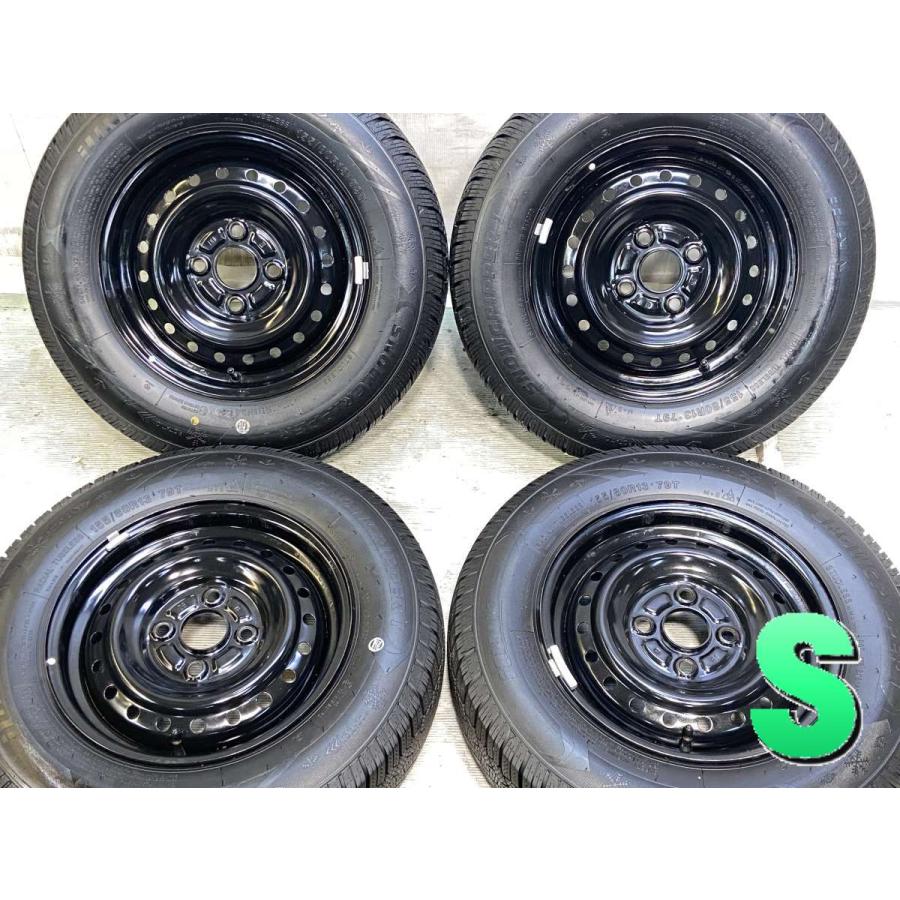 中古タイヤ スタッドレスタイヤ ホイールセット 4本セット 155/80R13 