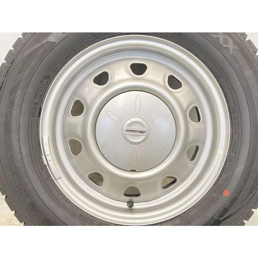 中古タイヤ スタッドレスタイヤ ホイールセット 4本セット 185/70R14  SCHWARZ MV 14x5.0 100/114.3-4穴 DUNLOP ウィンターマックス WM02｜aing｜04