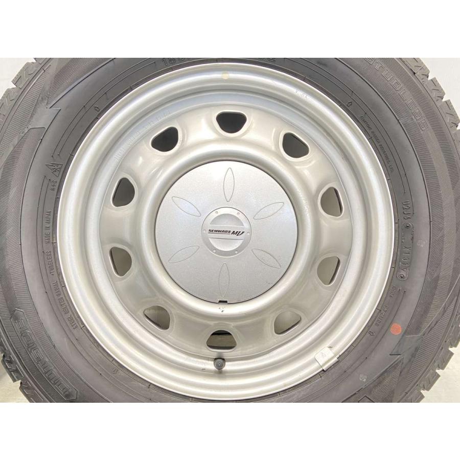 中古タイヤ スタッドレスタイヤ ホイールセット 4本セット 185/70R14  SCHWARZ MV 14x5.0 100/114.3-4穴 DUNLOP ウィンターマックス WM02｜aing｜06