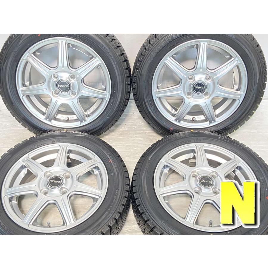 2018年製 ダンロップ 中古冬タイヤ 155/65R14 4本セット軽自動車 DUNLOP（ダンロップ） 中古タイヤ スタッドレスタイヤ ホイールセット