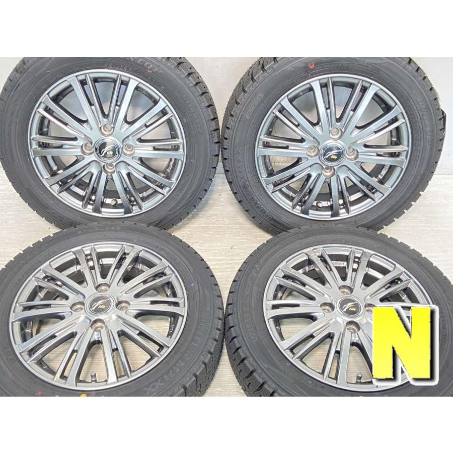 中古スタッドレスタイヤ アルミホイールセット 155/65R14 軽自動車