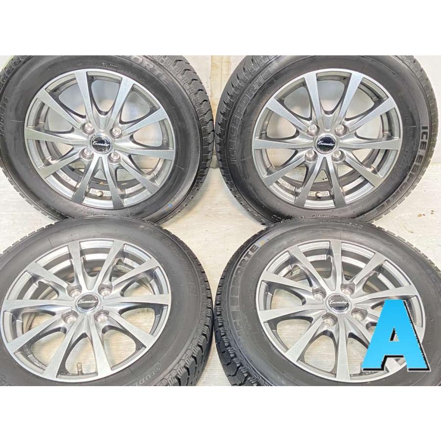 【バリ溝】スタッドレスアルミセット　14インチ　1シーズンのみ使用　4本セット ☆165/70R14 アルミホイール スタッドレス バリ溝4本SET☆