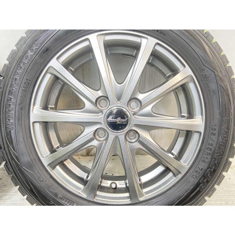 中古タイヤ スタッドレスタイヤ ホイールセット 4本セット 165/65R14  ユーロスピード 14x4.5 45 100-4穴 DUNLOP ウィンターマックス WM01｜aing｜06