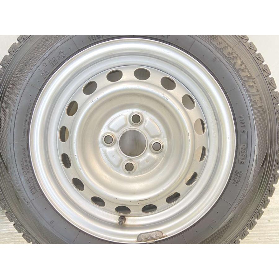 中古タイヤ スタッドレスタイヤ ホイールセット 4本セット 155/80R14 88/86 LT トヨタ純正 AL 14x5.0 100-4穴 DUNLOP  SV01｜aing｜05