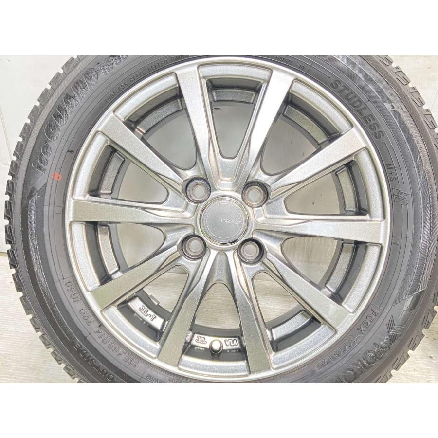 中古タイヤ スタッドレスタイヤ ホイールセット 4本セット 165/65R14  　 GRASS 14x5.0 39 100-4穴 ヨコハマ アイスガード iG50 PLUS｜aing｜04