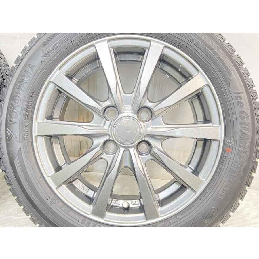 中古タイヤ スタッドレスタイヤ ホイールセット 4本セット 165/65R14  　 GRASS 14x5.0 39 100-4穴 ヨコハマ アイスガード iG50 PLUS｜aing｜06