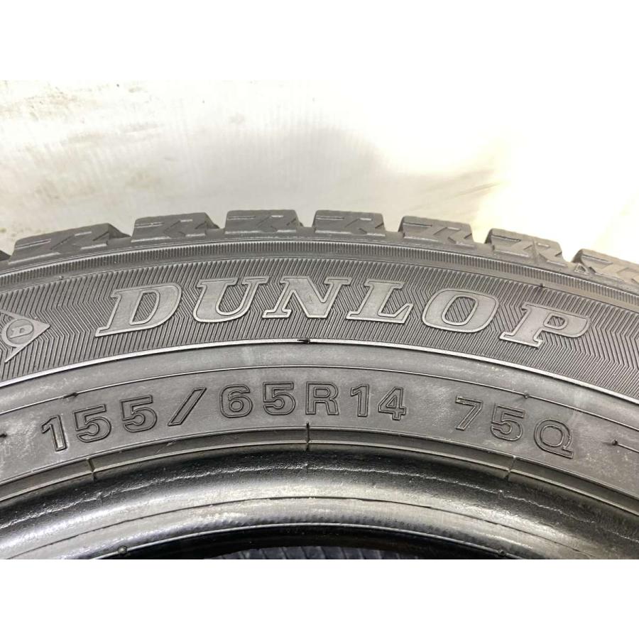 2021年製ダンロップスタッドレスWM02 155/65R14中古4本バリ山　軽自動車全般。 WINTER MAXX ☆2021年製 155/65R14 75Q ダンロップ WM02 中古