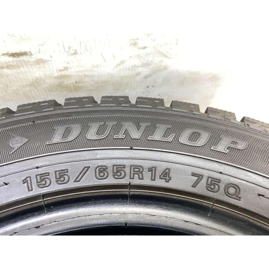 DUNLOP 中古タイヤ スタッドレスタイヤ 4本セット 155/65R14