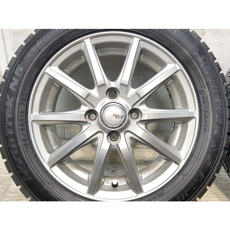 中古タイヤ スタッドレスタイヤ ホイールセット 4本セット 155/65R14 