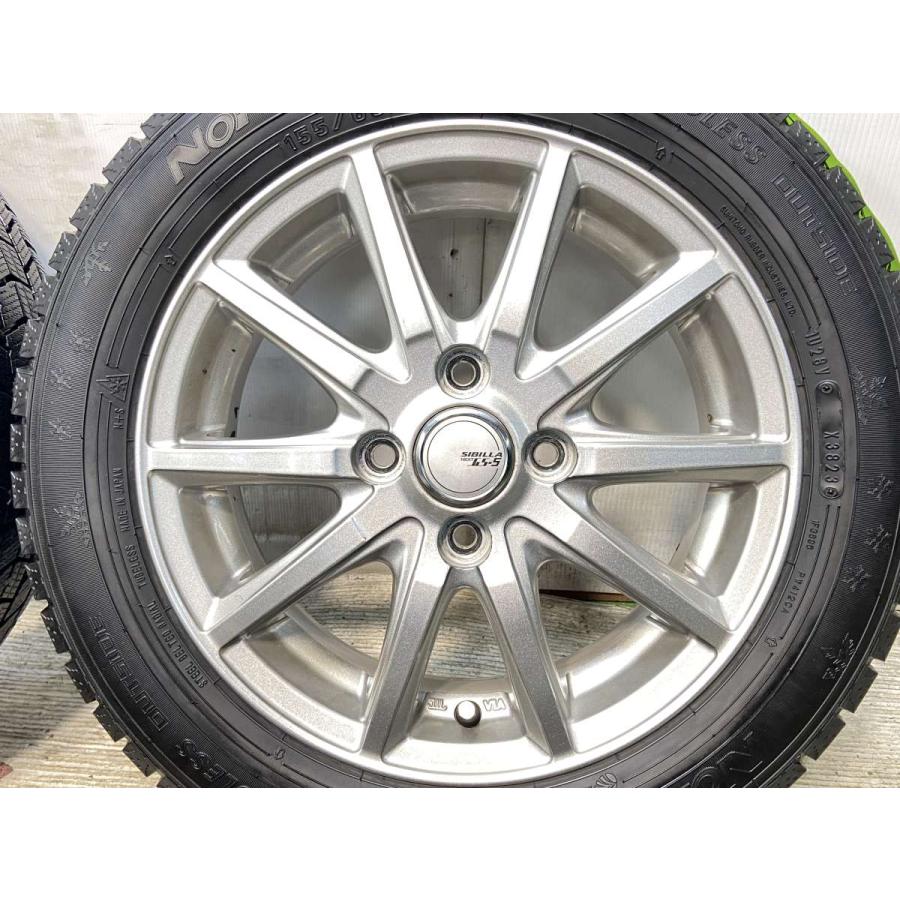 中古タイヤ スタッドレスタイヤ ホイールセット 4本セット 155/65R14