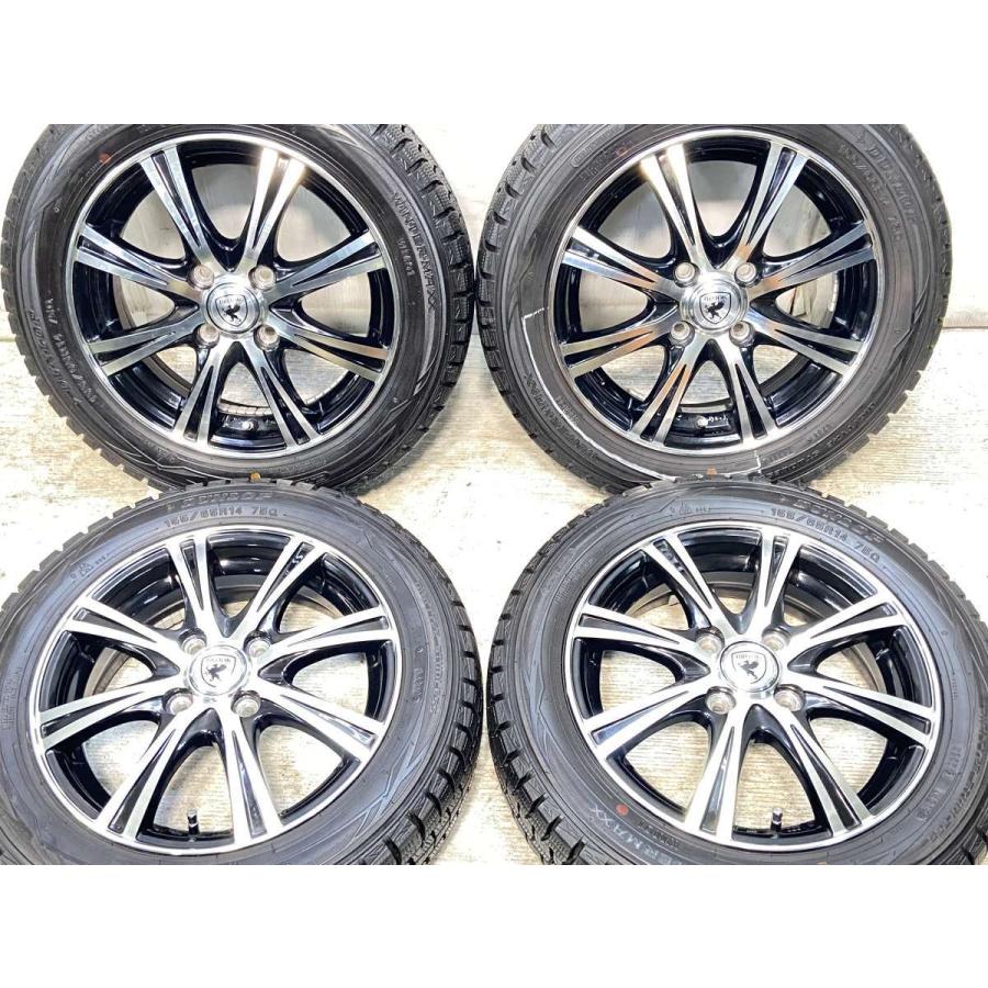 BROOK 14インチアルミホイール&スタッドレスタイヤ4本155/65R14 車