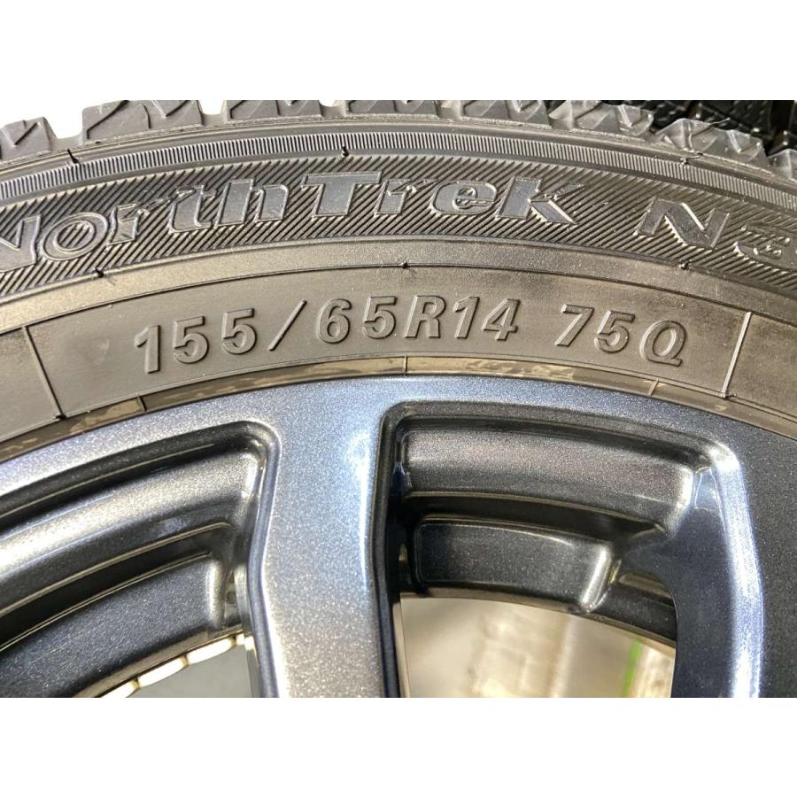 中古タイヤ スタッドレスタイヤ ホイールセット 4本セット 155/65R14