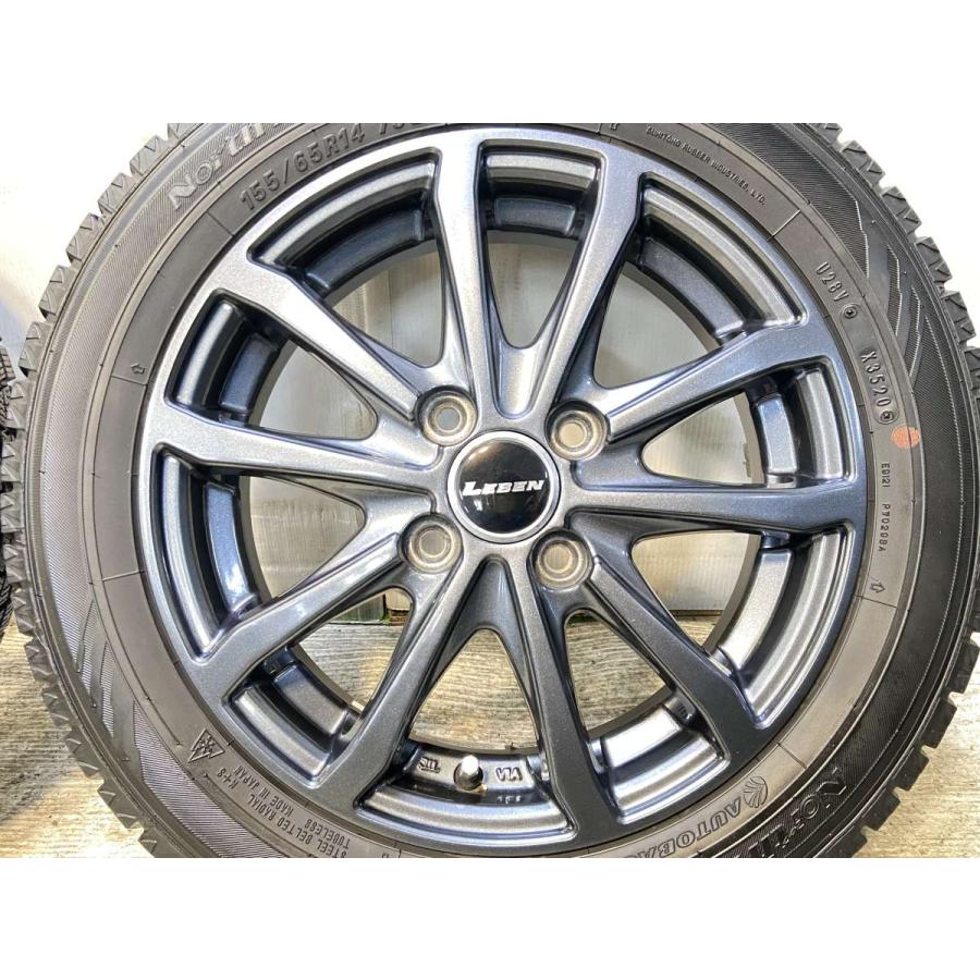 中古タイヤ スタッドレスタイヤ ホイールセット 4本セット 155/65R14 