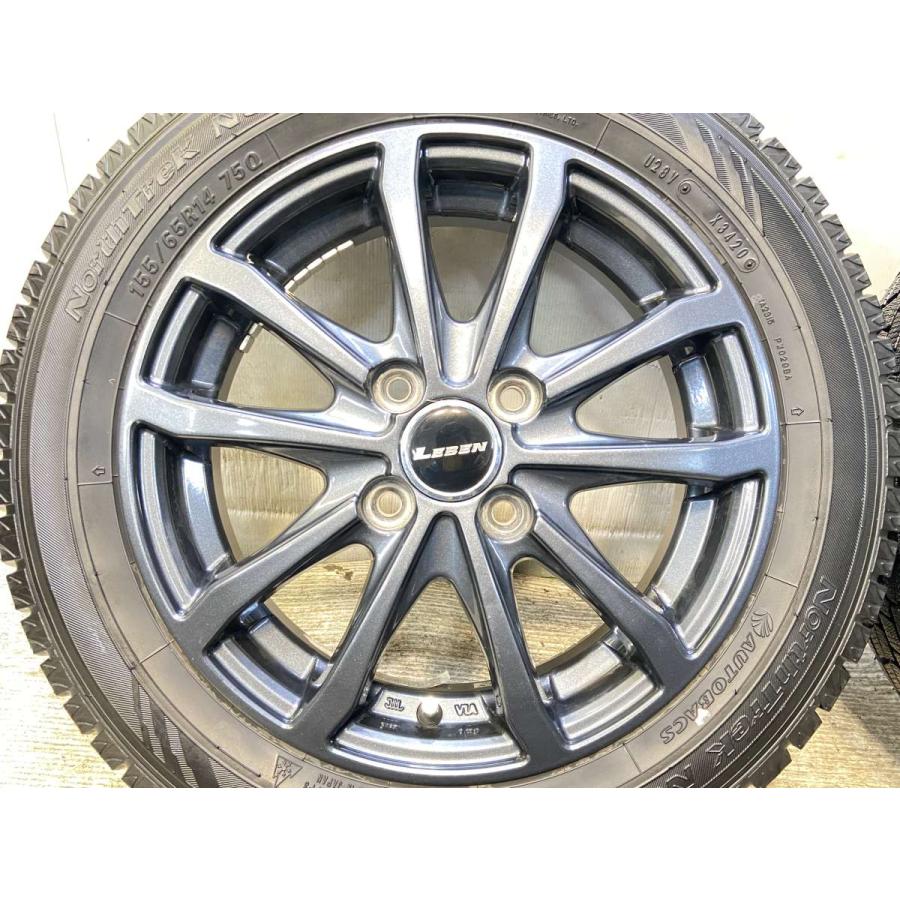 中古タイヤ スタッドレスタイヤ ホイールセット 4本セット 155/65R14