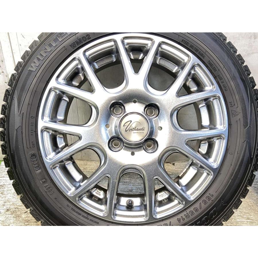 2024年製造 中古冬タイヤ＆アルミホイールセット 155/65r14 軽四全般