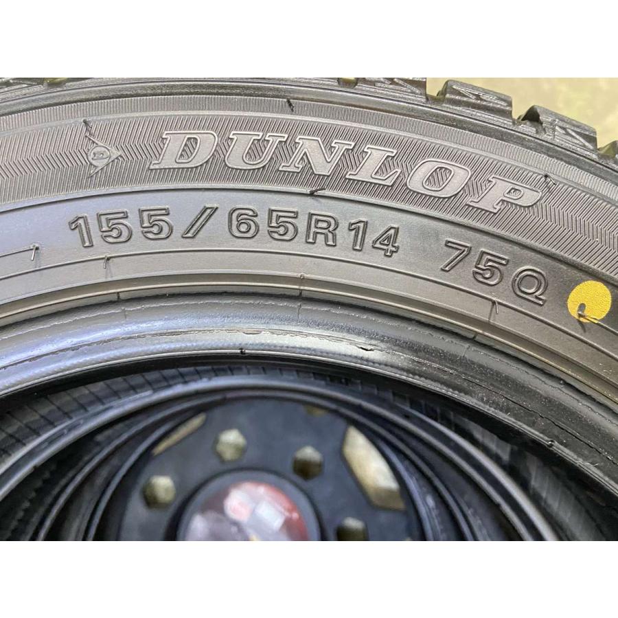 【全国送料無料】155/65R14 ダンロップ中古タイヤ4本 DUNLOP（ダンロップ） 中古タイヤ スタッドレスタイヤ 4本セット 155