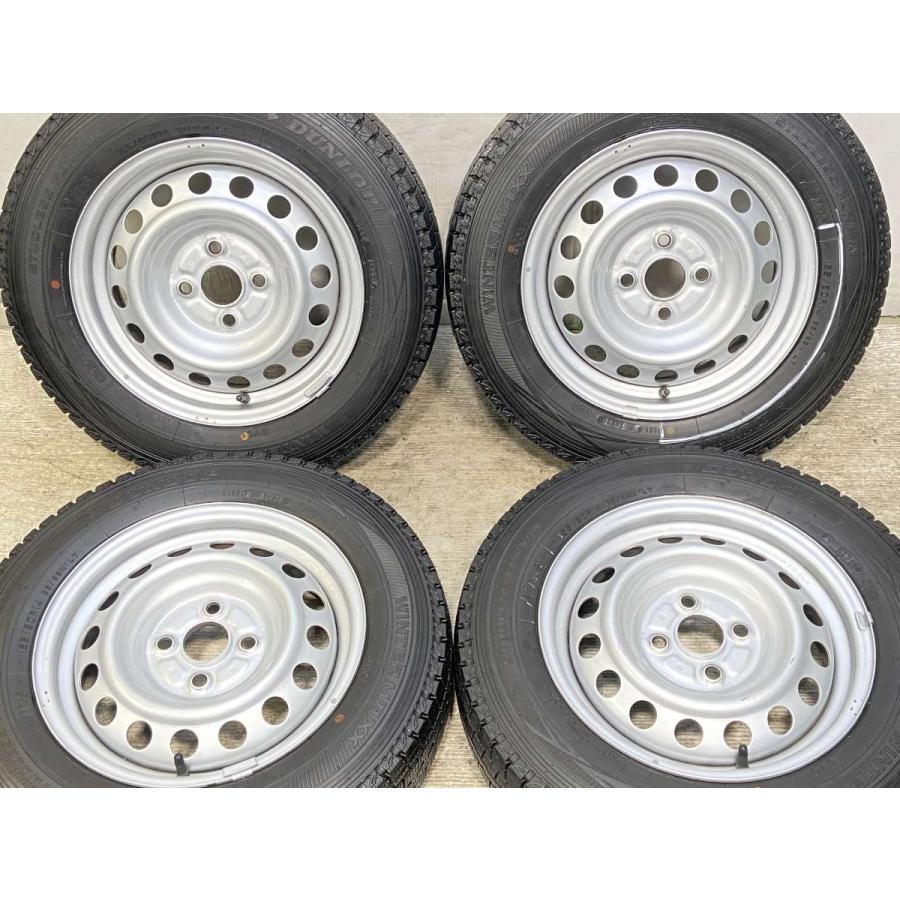 155/80R14 LT ダンロップ 2023年製 スタッドレス 鉄ホイール付き DUNLOP（ダンロップ） 中古タイヤ スタッドレスタイヤ ホイールセット