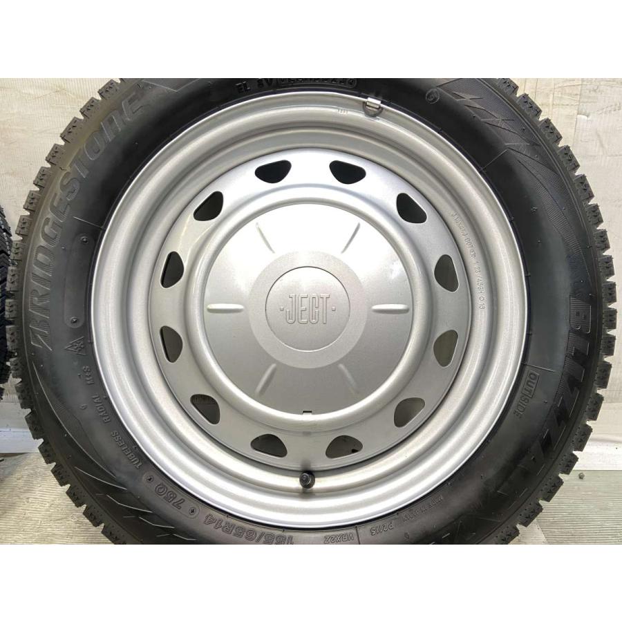【再出品】スタッドレスタイヤホイールセット4本155/65R13② BRIDGESTONE（ブリヂストン） 中古タイヤ スタッドレスタイヤ ホイール