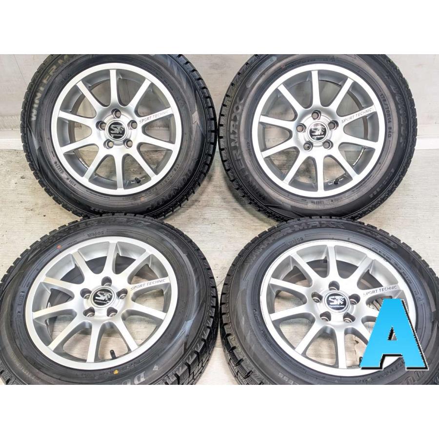 中古タイヤ スタッドレスタイヤ ホイールセット 4本セット 175/70R14  SPORTECHINC 14x6.0 38 100-5穴 DUNLOP ウィンターマックス WM02 | DUNLOP