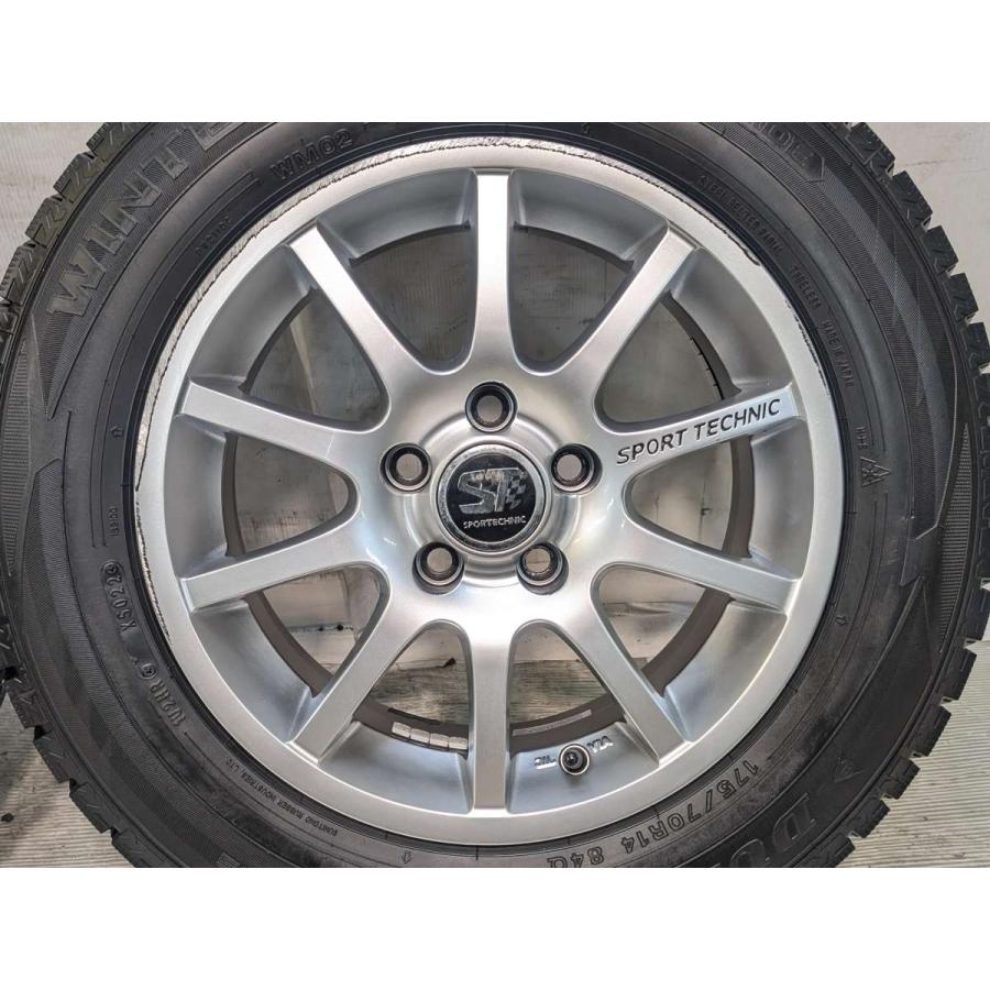 中古タイヤ スタッドレスタイヤ ホイールセット 4本セット 175/70R14  SPORTECHINC 14x6.0 38 100-5穴 DUNLOP ウィンターマックス WM02 | DUNLOP | 03