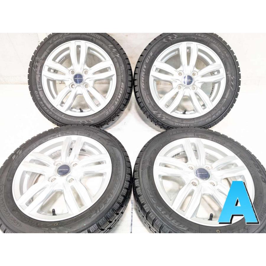 中古バリ溝トーヨースタッドレスセット155/65R14軽自動車各種 TOYO TIRES（トーヨータイヤ） 中古タイヤ スタッドレスタイヤ