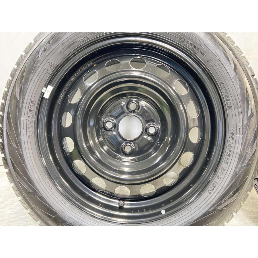 中古タイヤ スタッドレスタイヤ ホイールセット 4本セット 185/60R15  トヨタ純正 L13 15x5.5  100-4穴 ヨコハマ アイスガード iG70｜aing｜06