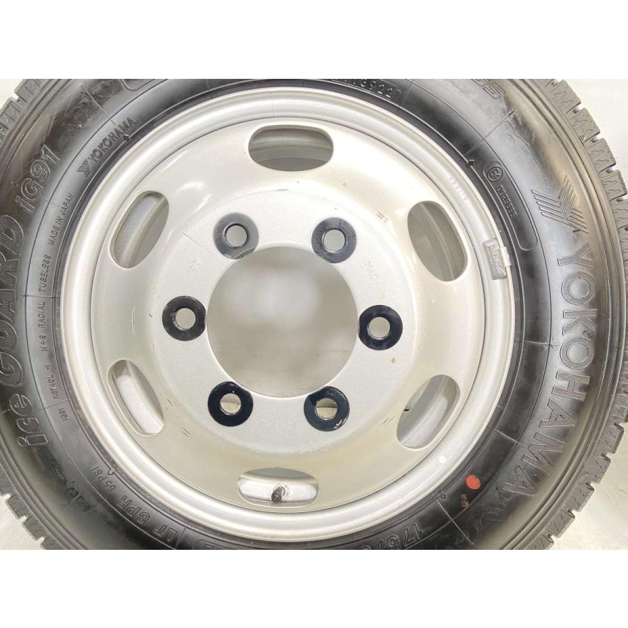 中古タイヤ スタッドレスタイヤ ホイールセット 6本セット 175/80R15 8PR101/99 LT 日産純正 15x5.5 170mm-6穴 ヨコハマ アイスガード iG91｜aing｜04