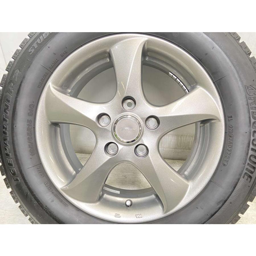 T-11.195/65R15 ブリジストン ICEPARTNER スタッドレス ホイール:TOPRUN BRIDGESTONE（ブリヂストン） 中古タイヤ スタッドレスタイヤ ホイール
