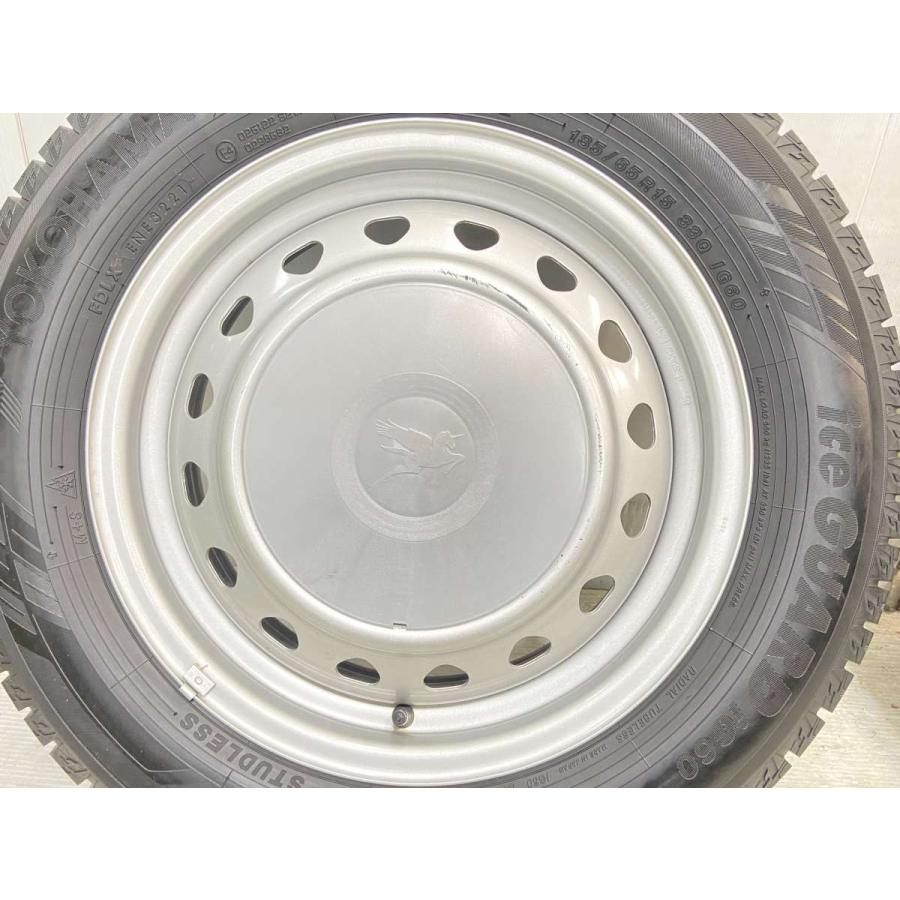 中古タイヤ スタッドレスタイヤ ホイールセット 4本セット 185/65R15  キャロウィン S7 15x5.5 100/114.3-4穴 ヨコハマ アイスガード iG60｜aing｜06