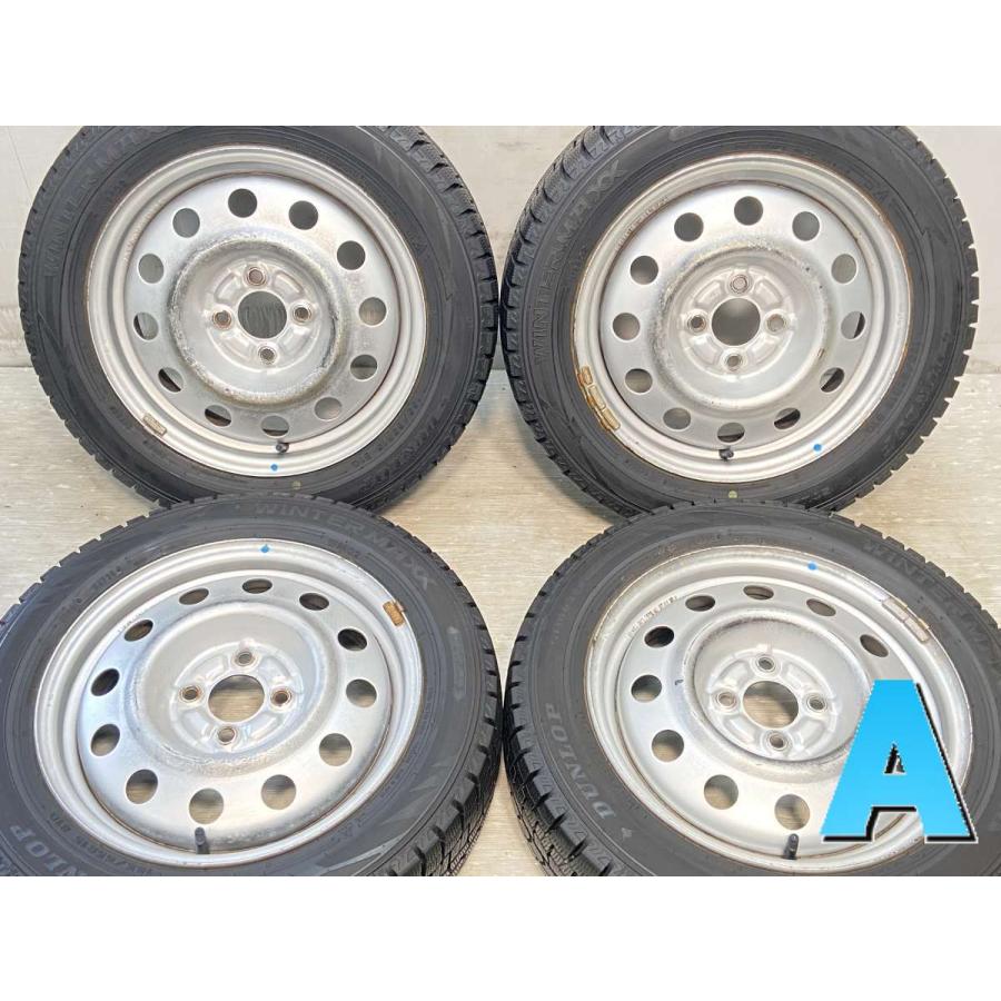 DUNLOP 中古タイヤ スタッドレスタイヤ ホイールセット 4本セット 165 