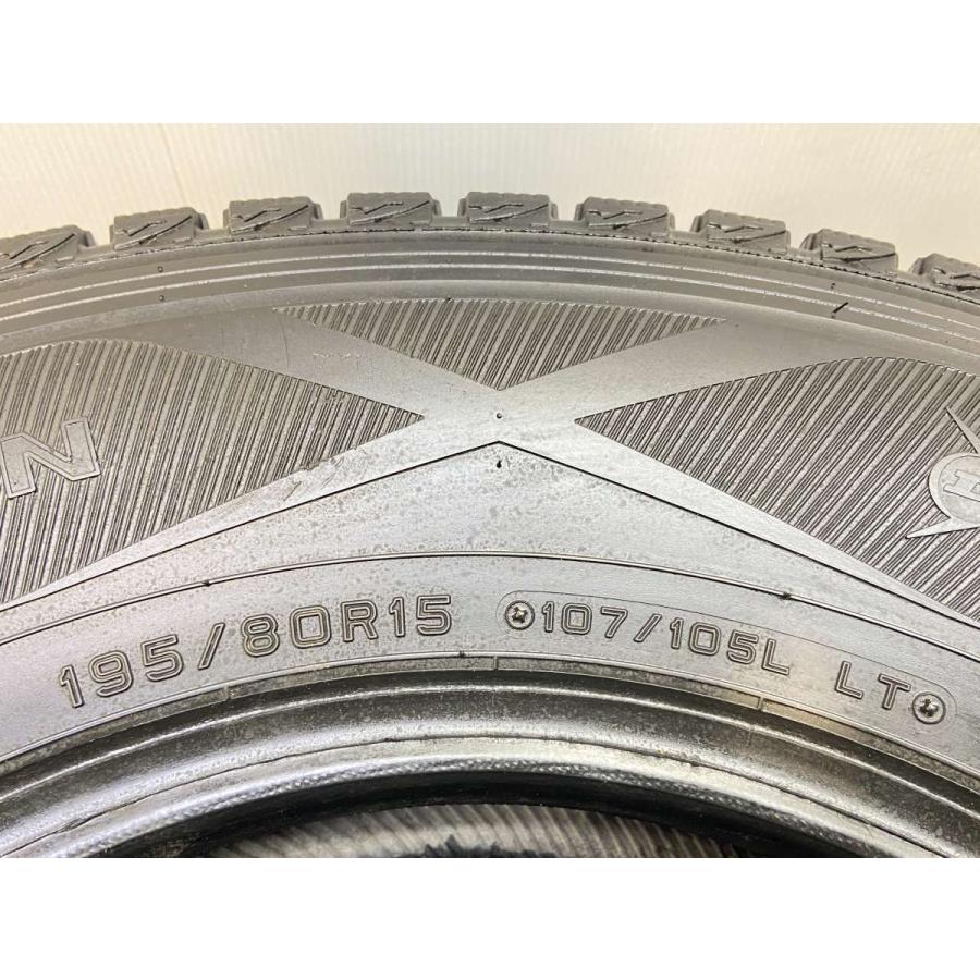 DUNLOP 中古タイヤ スタッドレスタイヤ 4本セット 195/80R15 107 DUNLOP 中古タイヤ スタッドレスタイヤ 4本セット 195/80R15 107