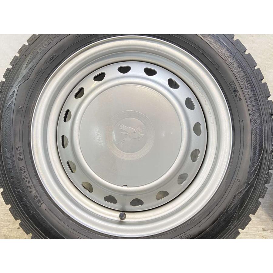 中古タイヤ スタッドレスタイヤ ホイールセット 4本セット 185/60R15  キャロウィン R6 15x5.5 100/114.3-4穴 DUNLOP  WM01 | DUNLOP | 05