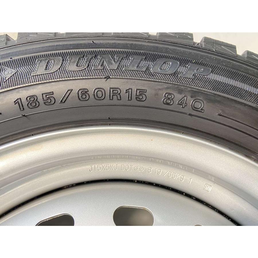 中古タイヤ スタッドレスタイヤ ホイールセット 4本セット 185/60R15  キャロウィン R6 15x5.5 100/114.3-4穴 DUNLOP  WM01 | DUNLOP | 09