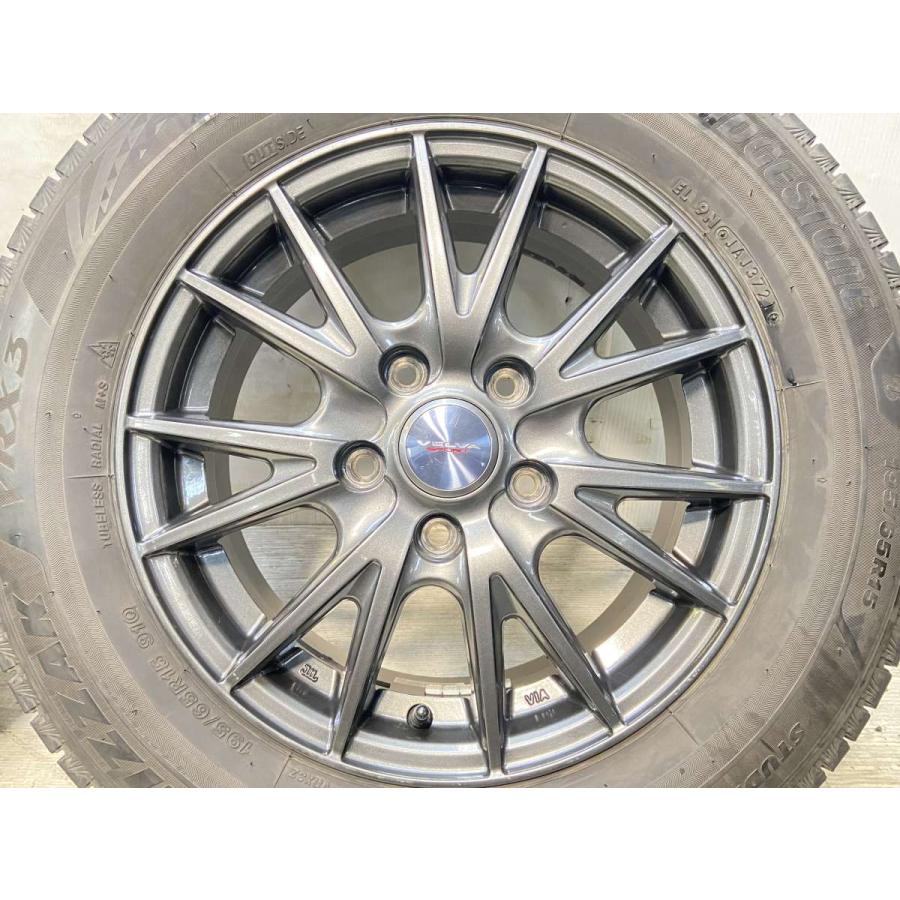 中古タイヤ スタッドレスタイヤ ホイールセット 4本セット 195/65R15  　 VELVA SPORT 15x6.0 53 114.3-5穴 ブリヂストン ブリザック VRX3 | BRIDGESTONE | 03