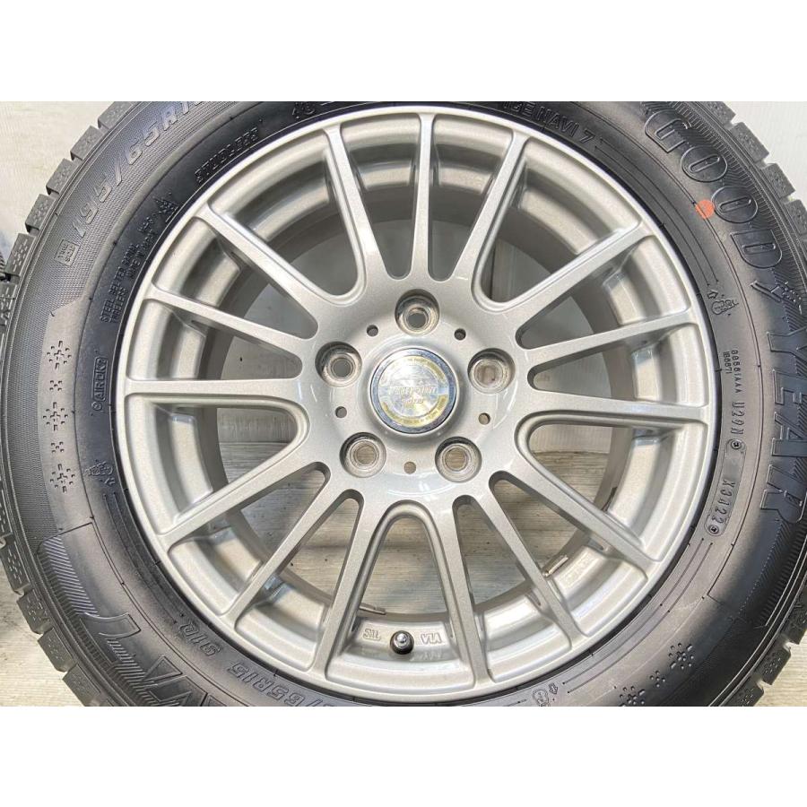 中古タイヤ スタッドレスタイヤ ホイールセット 4本セット 195/65R15  　 ラブリオン 15x6.0 53 114.3-5穴 グッドイヤー アイスナビ 7 | グッドイヤー | 03