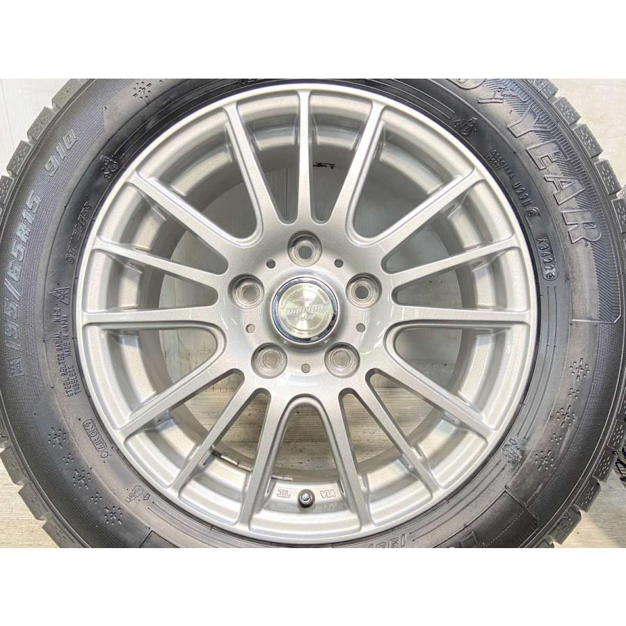 中古タイヤ スタッドレスタイヤ ホイールセット 4本セット 195/65R15  　 ラブリオン 15x6.0 53 114.3-5穴 グッドイヤー アイスナビ 7 | グッドイヤー | 04