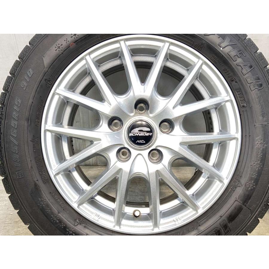 Goodyear 15インチ ホイールセットスタッドレスタイヤ 4本セット 中古 グッドイヤー（GOODYEAR） 中古タイヤ スタッドレスタイヤ ホイール