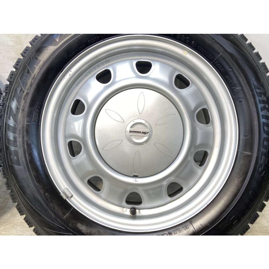 中古タイヤ スタッドレスタイヤ ホイールセット 4本セット 185/65R15  SCHWARZ MV V13 15x5.5 100/114.3-4穴 BS ブリザック VRX2 | BRIDGESTONE | 03