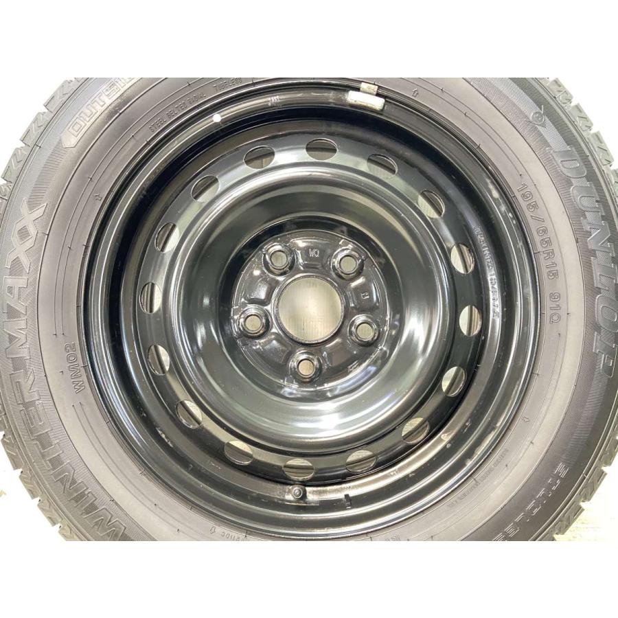 【今月まで】 バリ溝 中古スタッドレスタイヤホイールセット【195/65R15 DUNLOP wintermax トヨタ純正ホイール】4本セット DUNLOP（ダンロップ） 中古タイヤ スタッドレスタイヤ ホイールセット