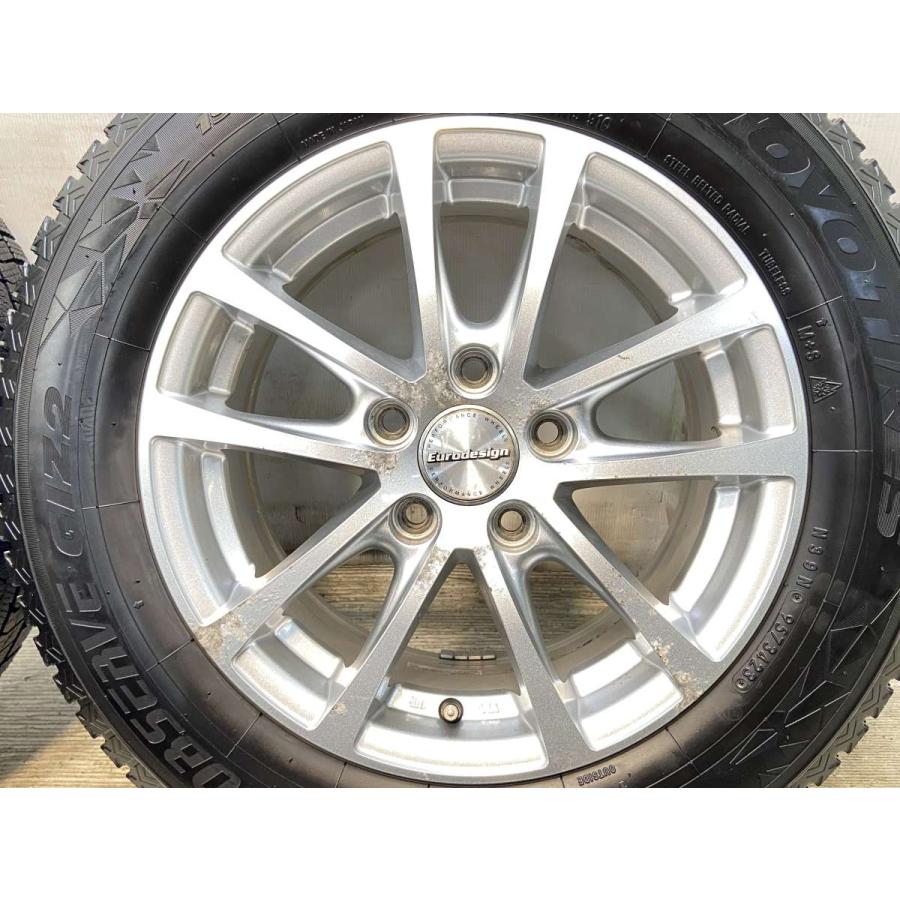 中古タイヤ スタッドレスタイヤ ホイールセット 4本セット 195/65R15  　 EURO design 15x6.5 45 112-5穴 トーヨータイヤ オブザーブGIZ2 | TOYO TIRES | 03