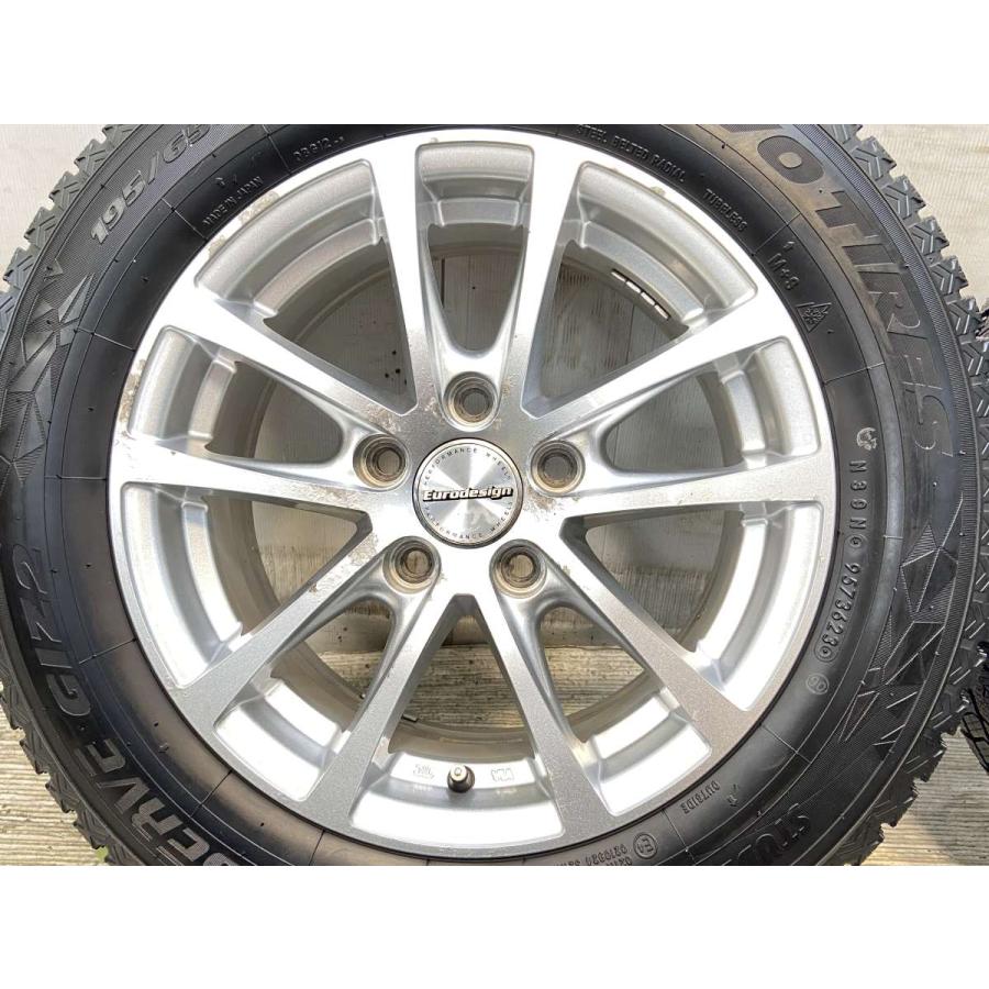 中古タイヤ スタッドレスタイヤ ホイールセット 4本セット 195/65R15  　 EURO design 15x6.5 45 112-5穴 トーヨータイヤ オブザーブGIZ2 | TOYO TIRES | 04