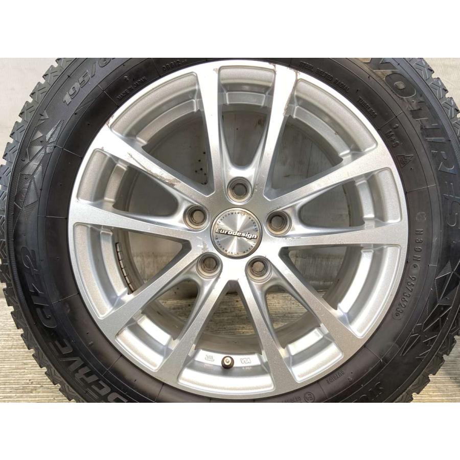 中古タイヤ スタッドレスタイヤ ホイールセット 4本セット 195/65R15  　 EURO design 15x6.5 45 112-5穴 トーヨータイヤ オブザーブGIZ2 | TOYO TIRES | 05