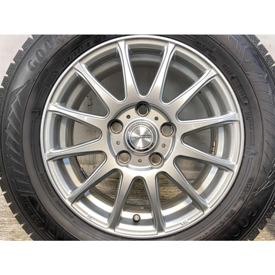 中古タイヤ スタッドレスタイヤ ホイールセット 4本セット 195/65R15  ラブリオン ルミエール 15x6.0 53 114.3-5穴 GY アイスナビ 8 | グッドイヤー | 04