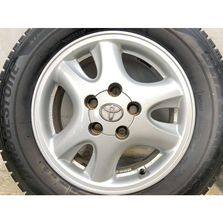 中古タイヤ スタッドレスタイヤ ホイールセット 4本セット 195/65R15  トヨタ純正  15x6.0 45 114.3-5穴 ブリヂストン ブリザック VRX2 | BRIDGESTONE | 03